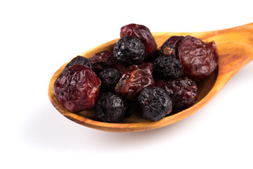 Dried cranberries, cherries and blueberries