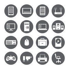 Computer icon. Vector set.