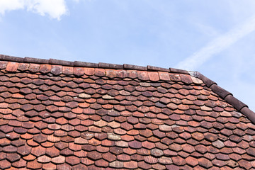 old roof shingles background