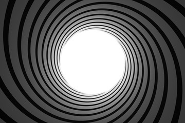 Gun barrel inside, 3D rendering