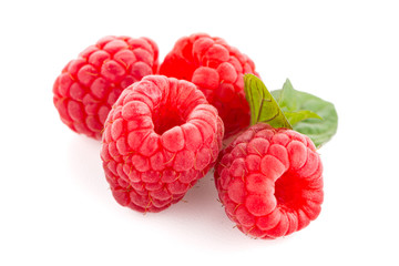 Raspberry fruit isolated