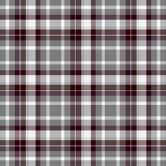 Traditional Scottish grey tartan pattern with claret stripe made seamless for kilt or bandana