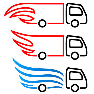 schneller Versand - Spedition - Logo Set