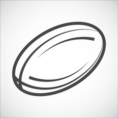 Rugby ball icon
