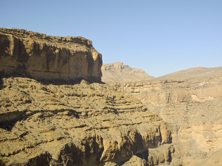 Great canyon rocky border in oman