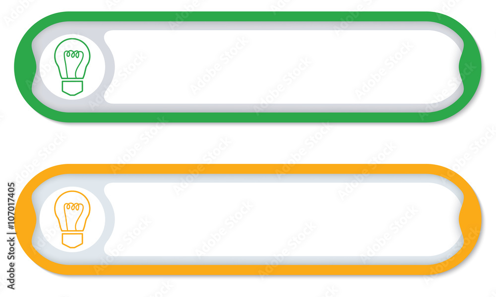 Poster colored frames for any text with bulb icon