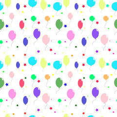 colored balloons and stars