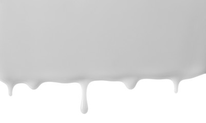 Flows milk, isolated on white