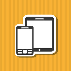 Smartphone and tablet icon design , vector illustration