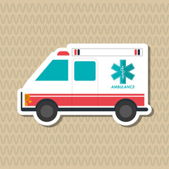 Ambulance icon design , vector illustration
