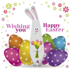 Happy Easter greeting card.Vector