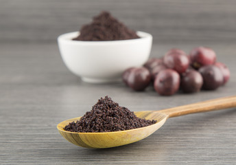 The amazon acai fruit.