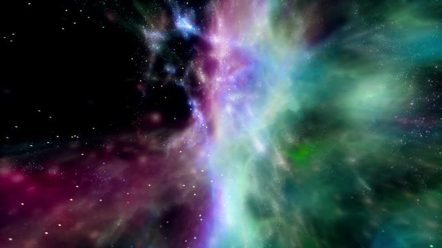 Space 2147: Flying through star fields in space (Loop).