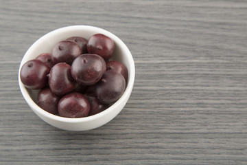 The amazon acai fruit.