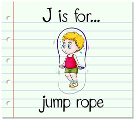  Flashcard letter J is for jump rope