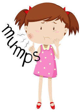 Little Girl Having Mumps