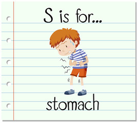  Flashcard letter S is for stomach