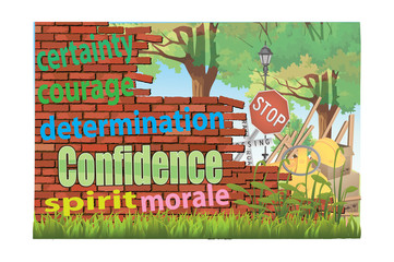 motivational slogan collage vector