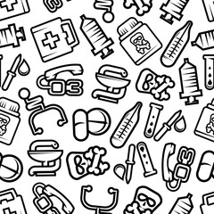 Medicine and healthcare seamless pattern