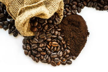 Heart Shape made from Coffee Beans