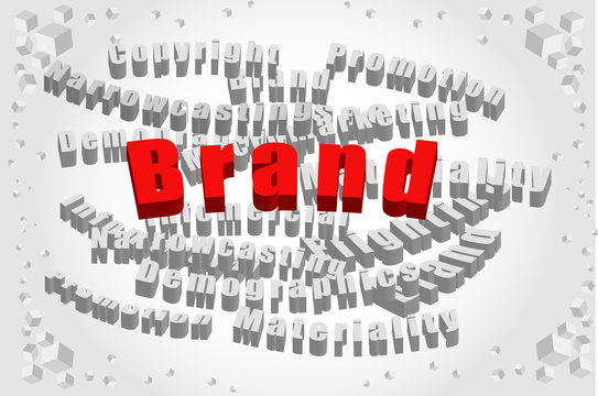 vector image of a word brand.