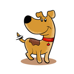 Obraz na płótnie Canvas Happy Dog cartoon 