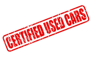 CERTIFIED USED CARS RED STAMP TEXT