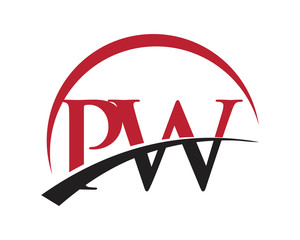 PW red letter logo swoosh