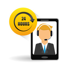 technical service and call center icon design, vector illustration