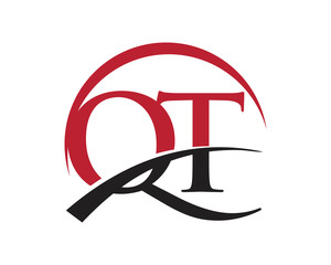QT red letter logo swoosh