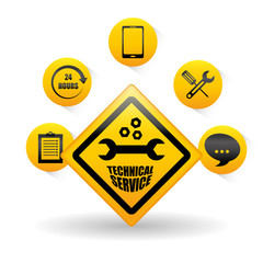 Obraz premium technical service and call center icon design, vector illustration