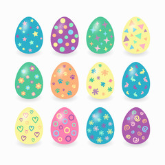 Easter eggs. Vector Easter eggs. Easter eggs isolated on white background