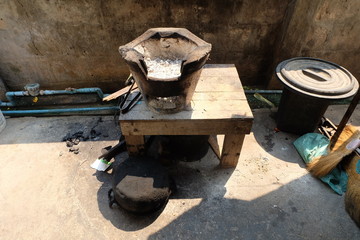 Thailand old stove in outdoor