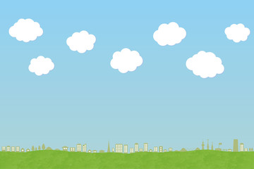 街並みと雲