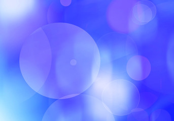 Blue light and circles abstract blur background