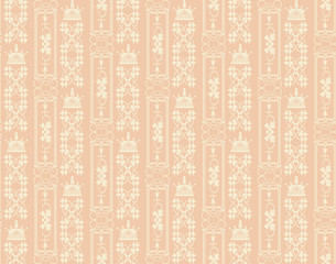 Wallpaper for Home, seamless pattern, pastel orange abstract background