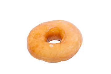 Obraz na płótnie Canvas Glazed donuts on over white background