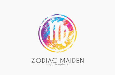 Zodiac maiden logo design. Maiden symbol logo. Creative logo
