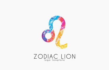 zodiac symbol Leo Lion symbol zodiac. Creative logo design