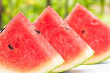 Closeup watermelon slice