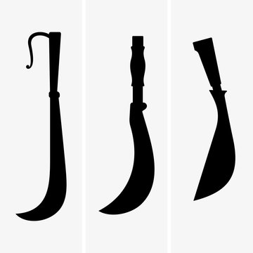Aruval knives, shade pictures
