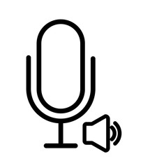 microphone icon design, vector illustration