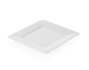 Ceramic plate isolated on a white background.