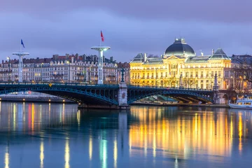 Deurstickers Lyon University bridge © vichie81