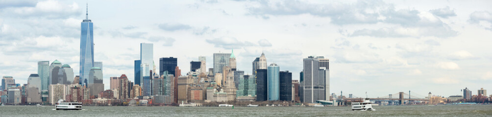 Fototapeta na wymiar Lower Manhatta NYC Panorama