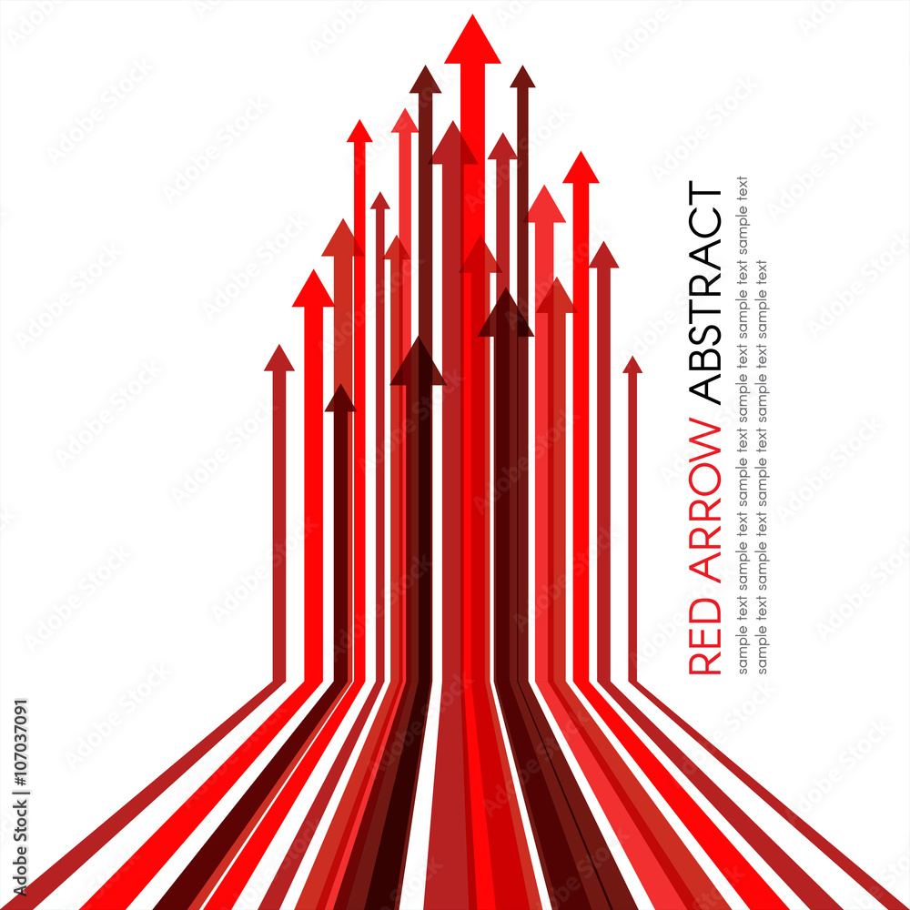 Poster red arrow line upper vector abstract background