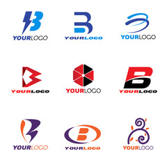 Letter B logo vector set design