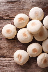 Moroccan small pita batbouts close-up. Vertical top view
