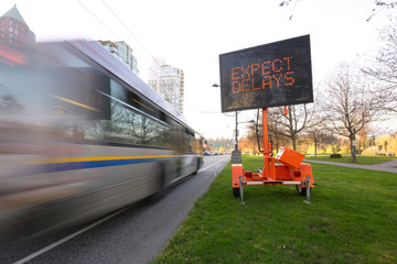 the image of traffic delay led sign