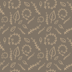 Seamless vector nature pattern background